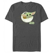 Men's Star Wars: The Mandalorian Grogu Racing Pod Graphic Tee Charcoal Heather Medium